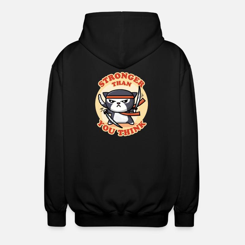 Chat Ninja - Veste à capuche unisexe - noir