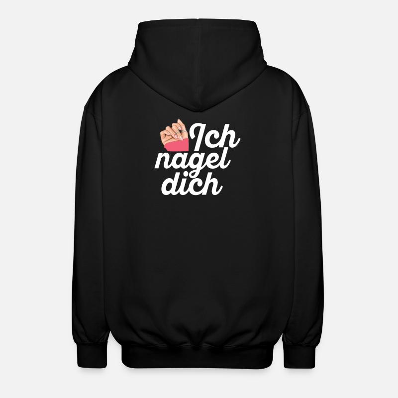 Ich Nagel Dich Nageldesignerin - Unisex Kapuzenjacke - Schwarz