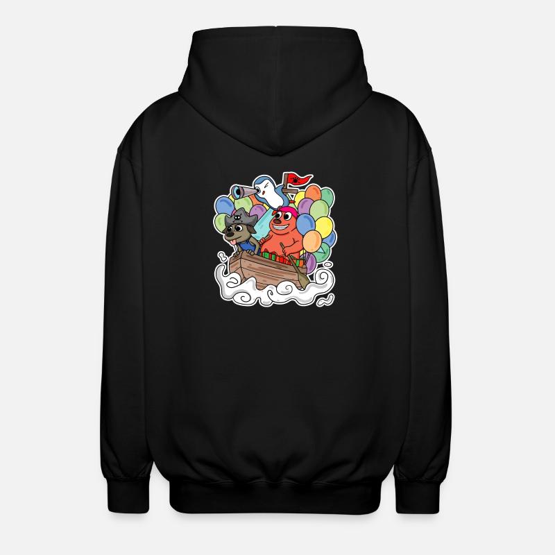 Animaux mignons - Veste à capuche unisexe - noir