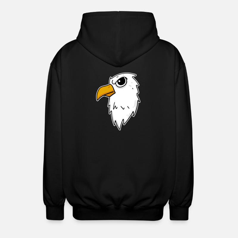 Eagle Head - Unisex Hooded Jacket - black