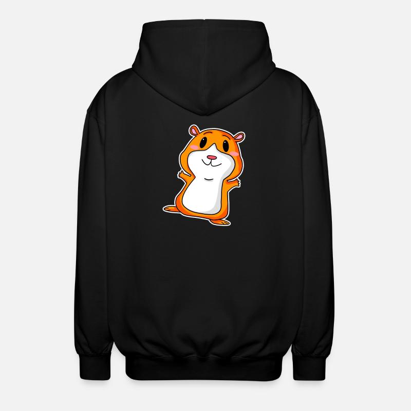 Cochon d’Inde mignon - Veste à capuche unisexe - noir