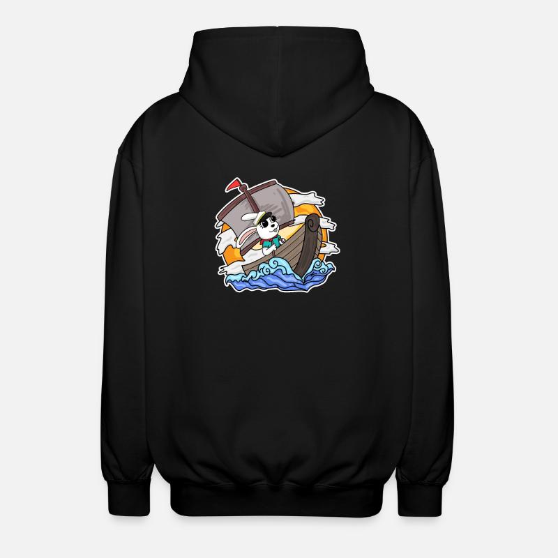 Bateau Capitaine Lapin - Veste à capuche unisexe - noir