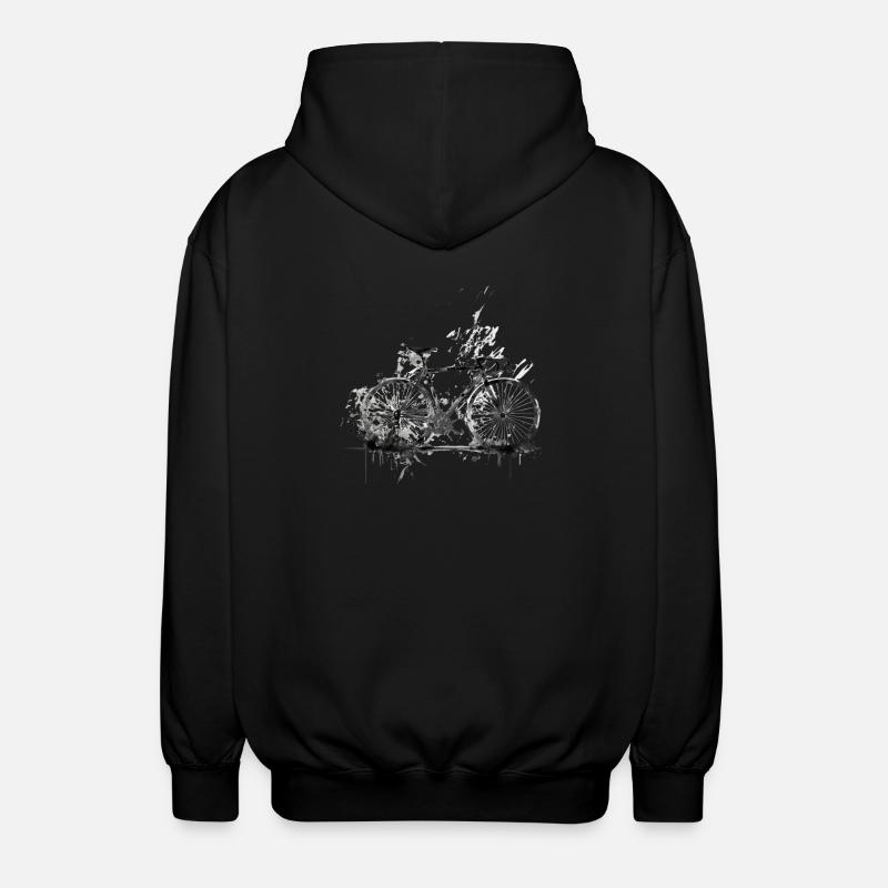 Silhouette de vélo Water Splash - Veste à capuche unisexe - noir