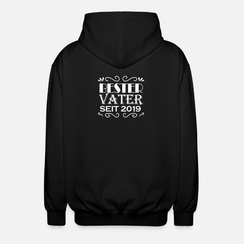 Bester Vater seit 2019 - Unisex Kapuzenjacke - Schwarz