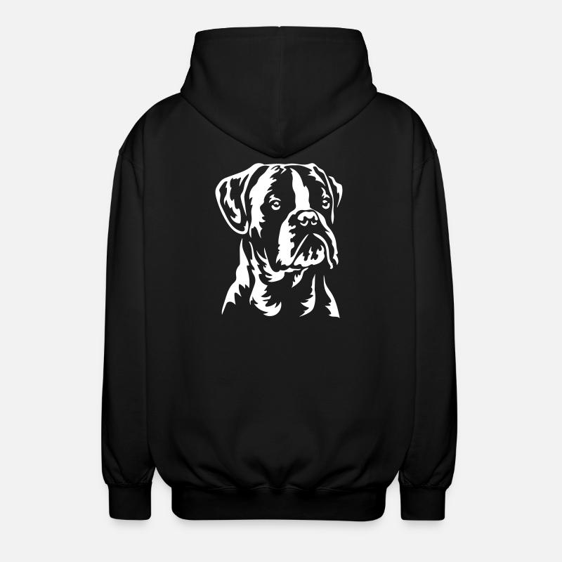 Boxer Head "Black Edition" - Unisex Hooded Jacket - black