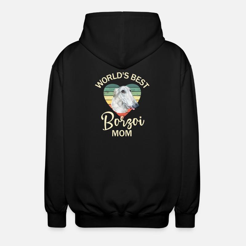 Chien Borzoi - Veste à capuche unisexe - noir