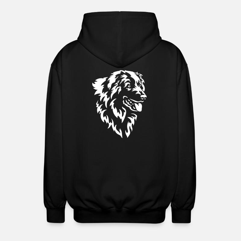 Pyrenäenberghund Kopf "Black Edition" - Unisex Kapuzenjacke - Schwarz