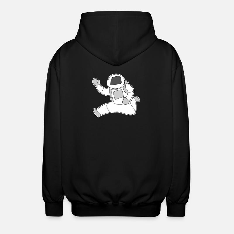 Astronaut Motiv - Unisex Kapuzenjacke - Schwarz