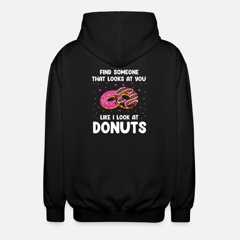 Donuts Love Design - Unisex Kapuzenjacke - Schwarz