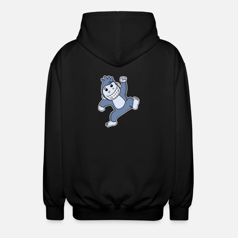 Gorille Singe - Veste à capuche unisexe - noir
