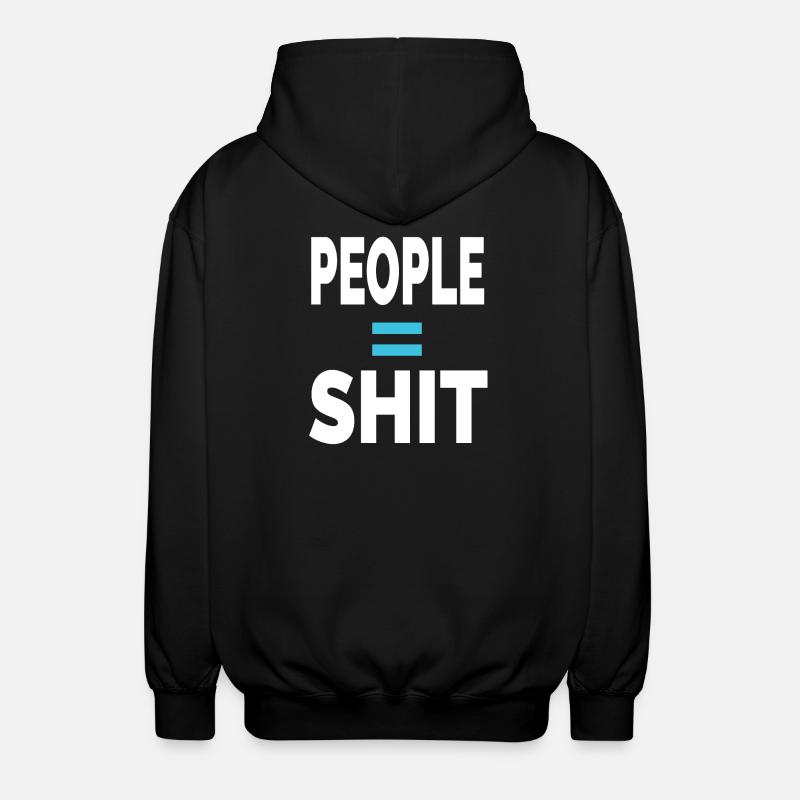 MENSCHEN = SCHEISSE - Unisex Kapuzenjacke - Schwarz