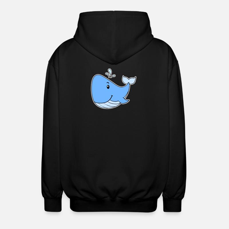 Ozean Wal - Unisex Kapuzenjacke - Schwarz