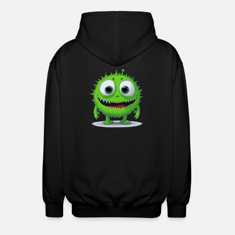 Petit monstre vert - Veste à capuche unisexe - noir