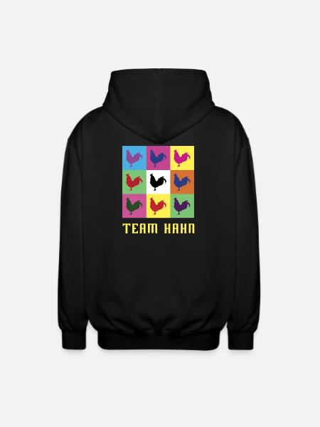 Team Hahn - Unisex Kapuzenjacke - Schwarz