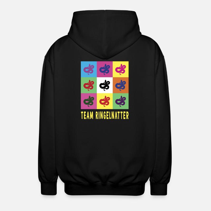 Serpent d’herbe de l’équipe - Veste à capuche unisexe - noir