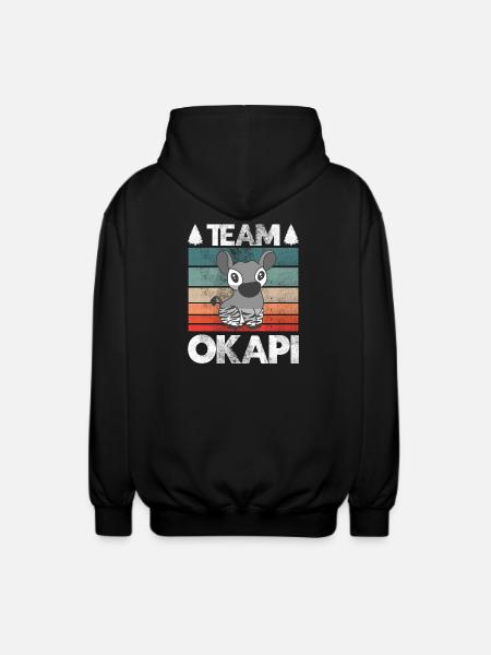 Okapi das Juwel des Dschungels - Unisex Kapuzenjacke - Schwarz