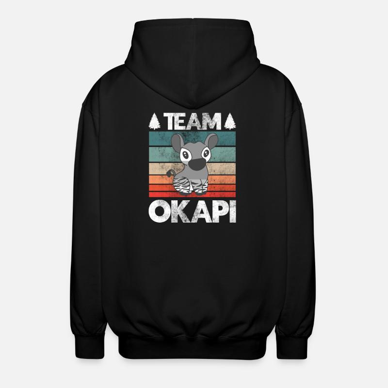 Okapi das Juwel des Dschungels - Unisex Kapuzenjacke - Schwarz