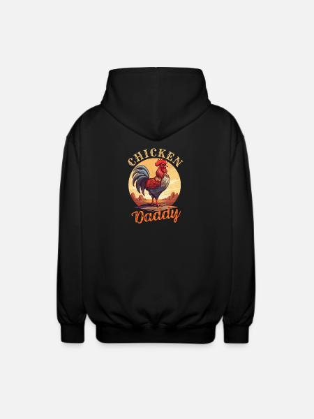 Royal Welsh with Rooster's Head - Unisex Hooded Jacket - black