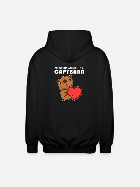 Capybara Wasserschwein Capybaras - Unisex Hooded Jacket - black