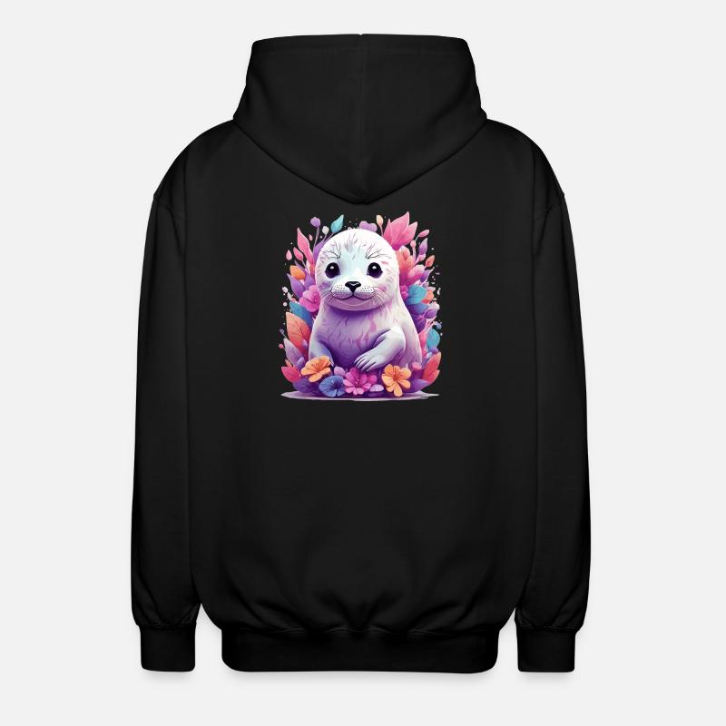 Sceau mignon - Veste à capuche unisexe - noir