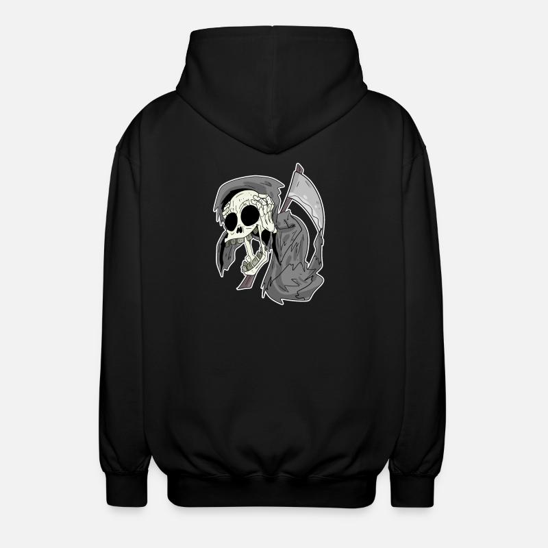 Grim Reaper rit drôle rire - Veste à capuche unisexe - noir