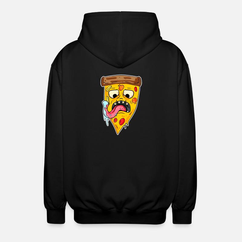 Pizza Monster - Unisex Hooded Jacket - black
