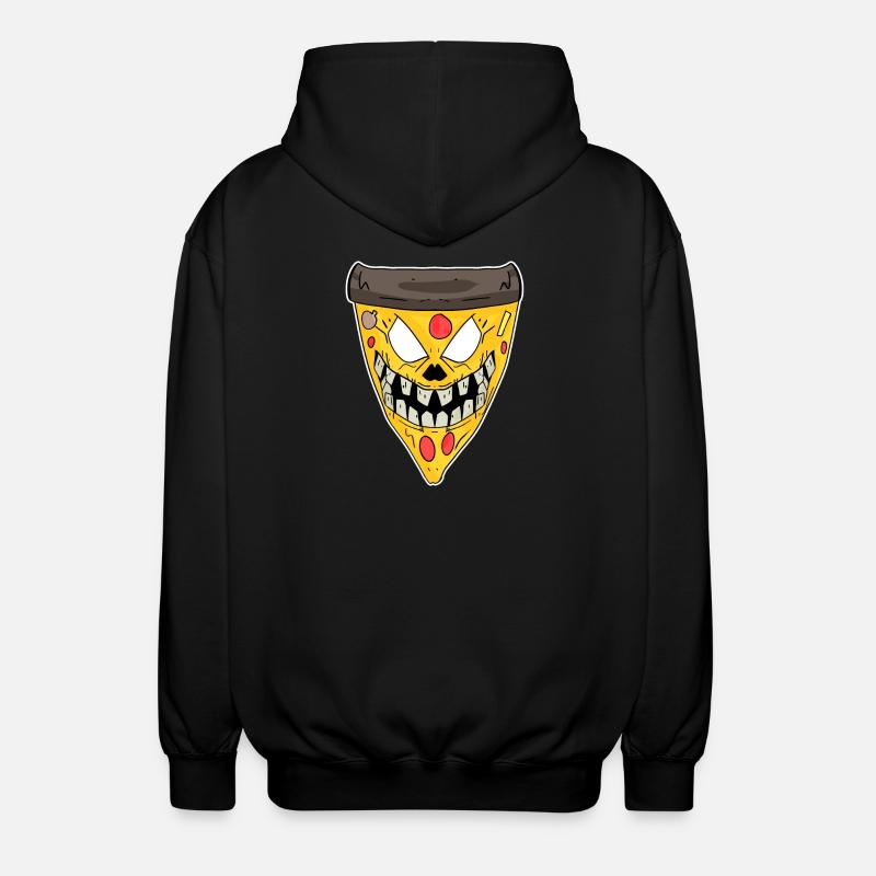 Pizza Zombie - Unisex Hooded Jacket - black