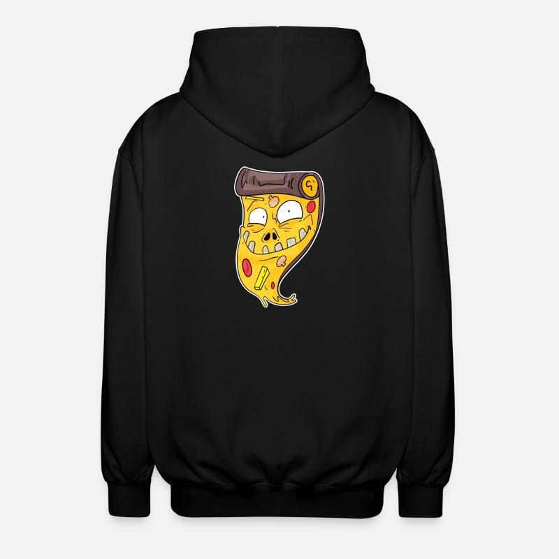 Pizza Zombie - Unisex Kapuzenjacke - Schwarz
