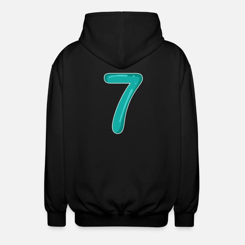 7 - Seven - Unisex Hooded Jacket - black