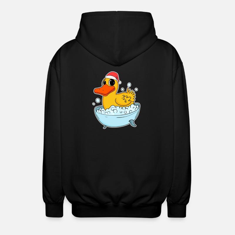 Canard en caoutchouc Noël - Veste à capuche unisexe - noir