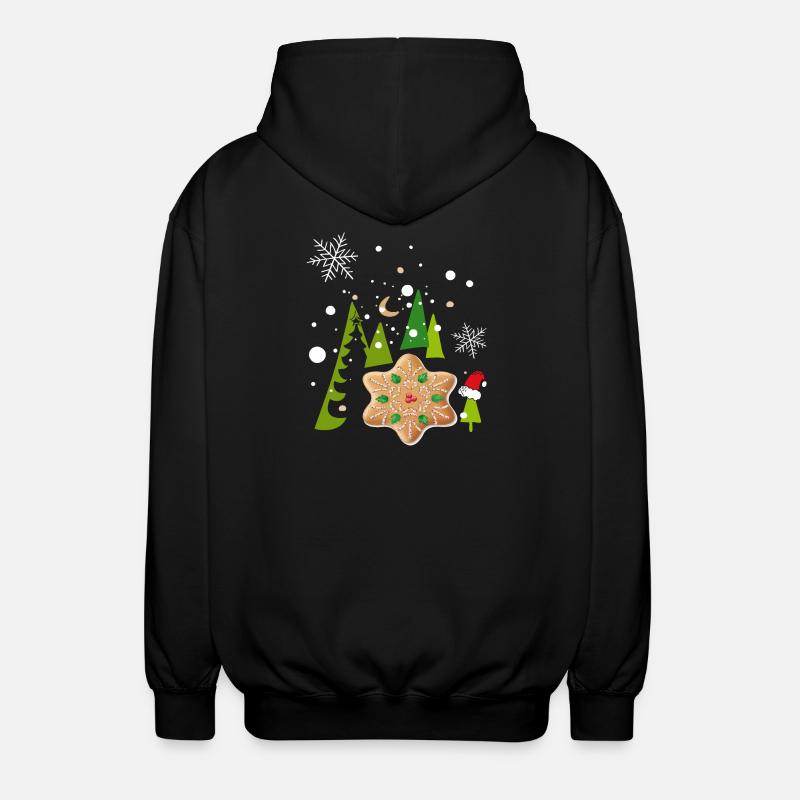 Advent, gingerbread, biscuits - Unisex Hooded Jacket - black