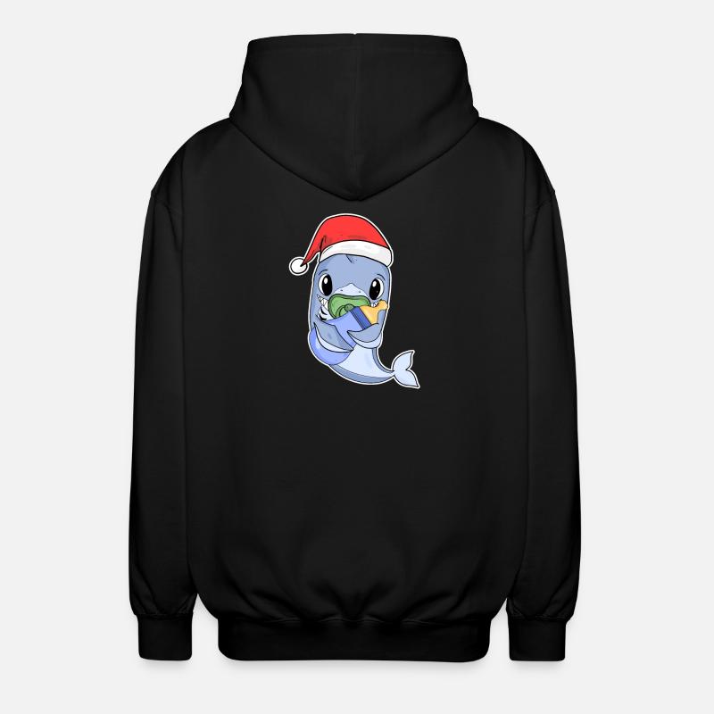 Requin bébé Noël - Veste à capuche unisexe - noir