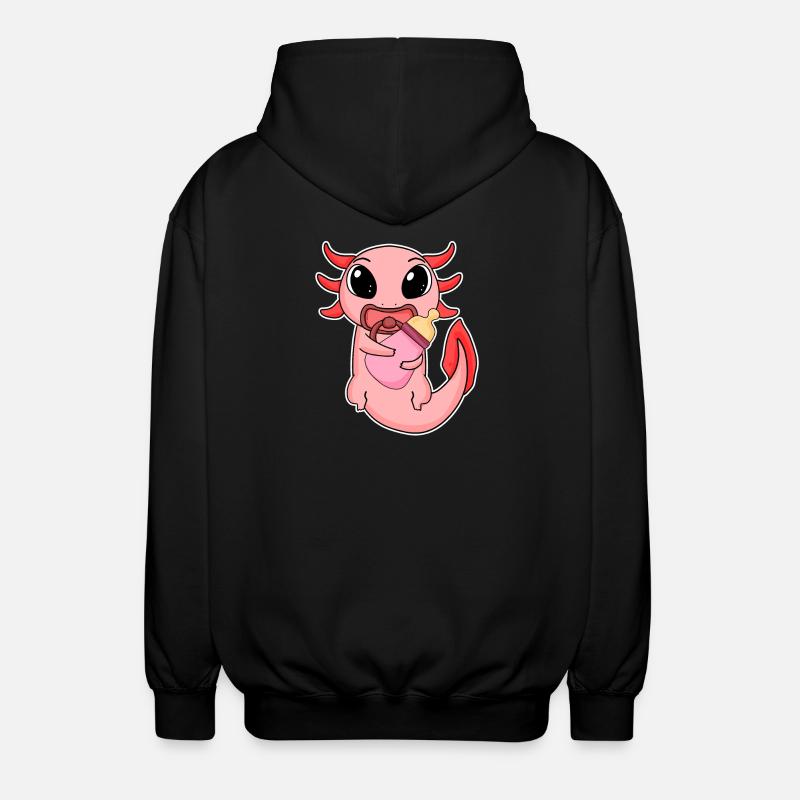 Motif d’axolotl bébé - Veste à capuche unisexe - noir