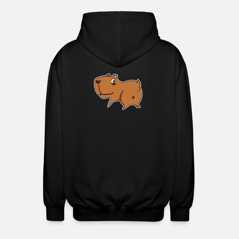 Capybara Wasserschwein - Unisex Kapuzenjacke - Schwarz