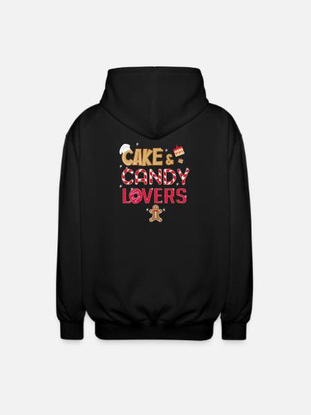 Cake & Candy Lovers T-Shirt - Unisex Hooded Jacket - black