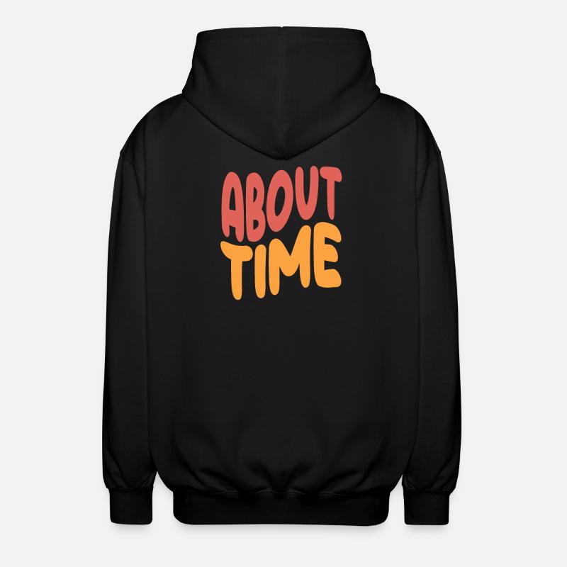 Expressive Statement About Time - Unisex Hooded Jacket - black