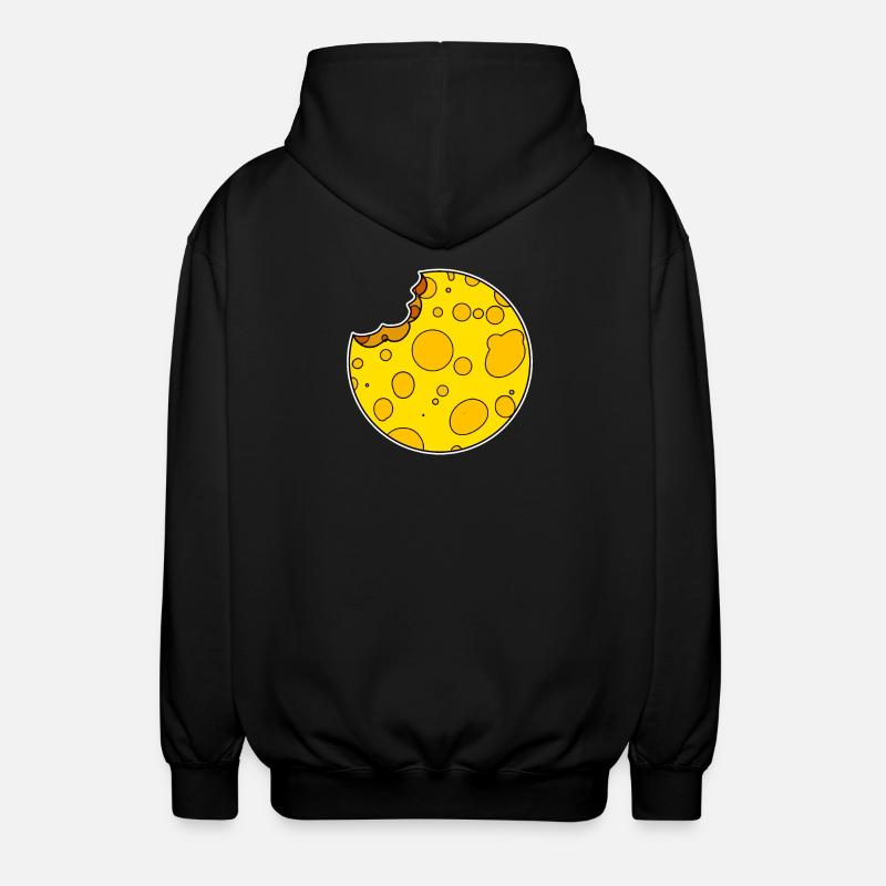 Circle Cheese Round - Unisex Hooded Jacket - black