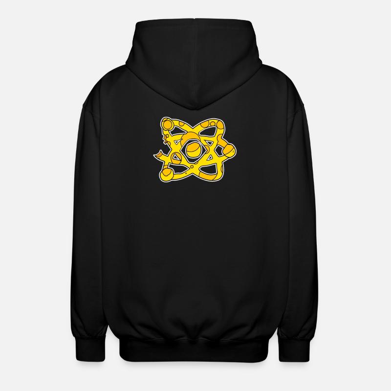 Science Symbol Scientific Cheese - Unisex Hooded Jacket - black