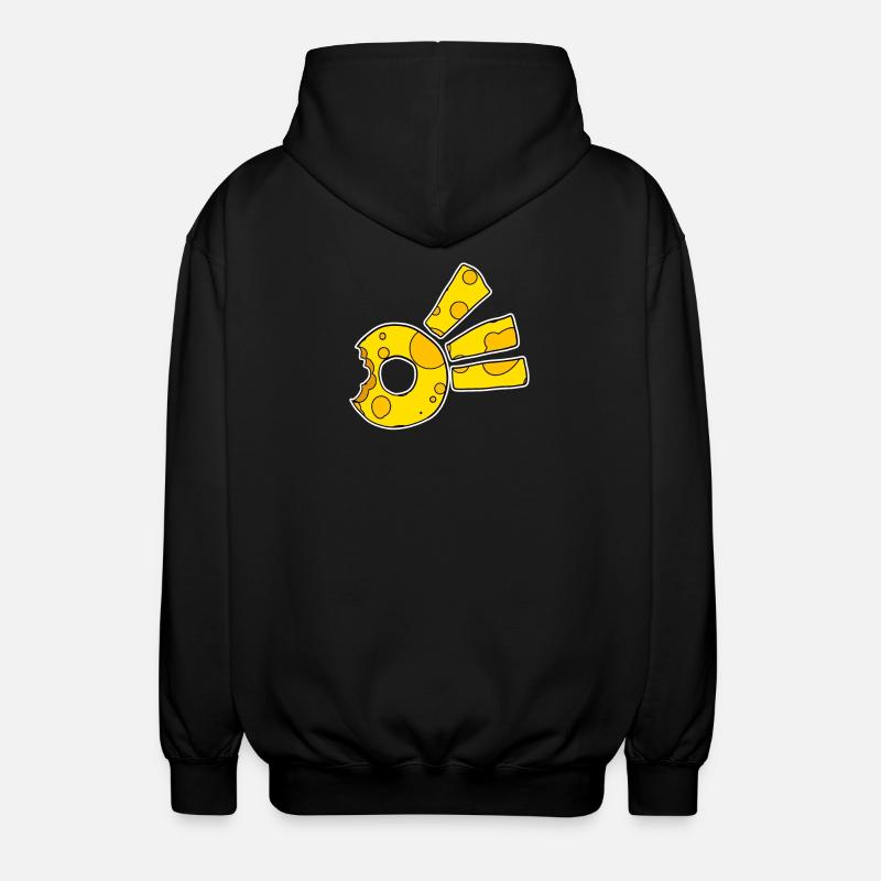 Cheese Comet Symbol - Unisex Hooded Jacket - black