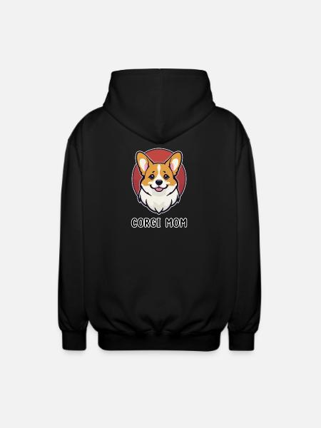 Corgi Mom - Unisex Hooded Jacket - black