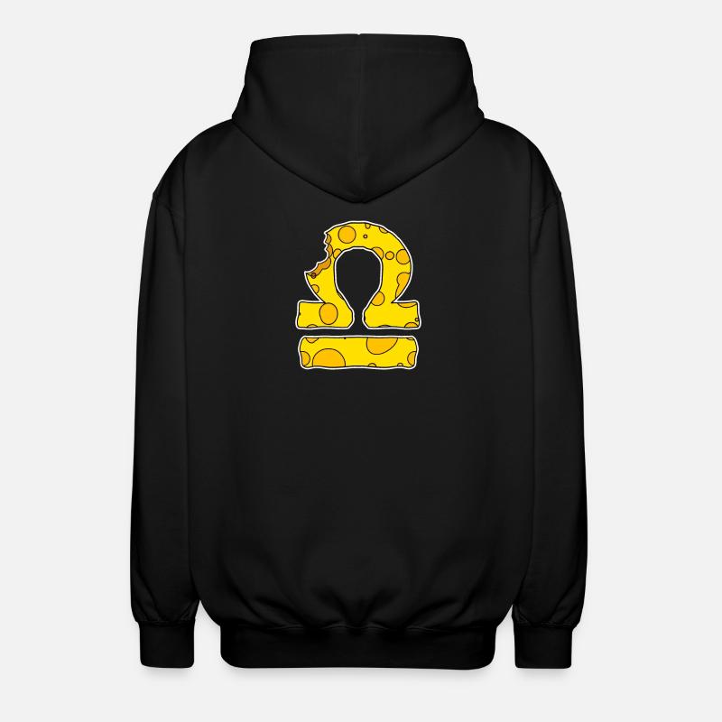 Zodiac sign Libra Symbol - Unisex Hooded Jacket - black