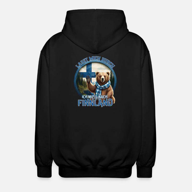 Finnland - Lasst mich Durch - Unisex Kapuzenjacke - Schwarz