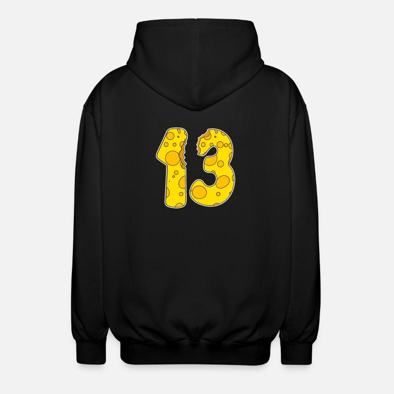 13 Year Old Funny Cheese - Unisex Hooded Jacket - black