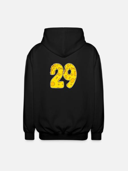29 years old Lustig Käse - Unisex Hooded Jacket - black