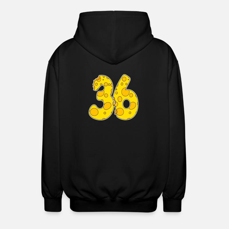 36 ans Lustig Käse - Veste à capuche unisexe - noir