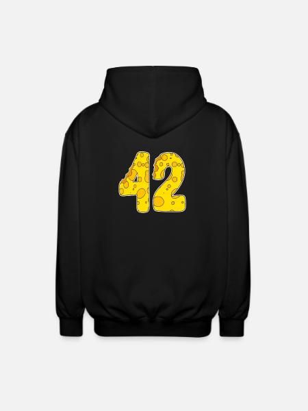 42 years of Lustig Käse - Unisex Hooded Jacket - black