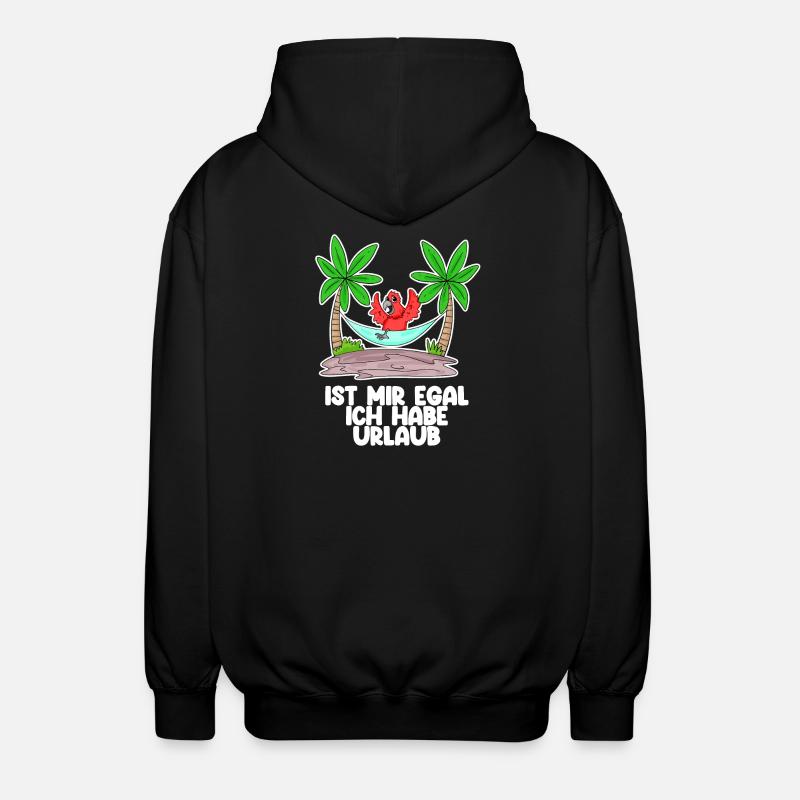 Urlaub Spruch Sprüche - Unisex Kapuzenjacke - Schwarz