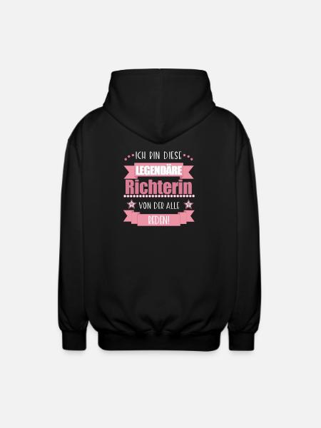 Richterin Gericht Gerechtigkeit süßes Geschenk - Unisex Kapuzenjacke - Schwarz