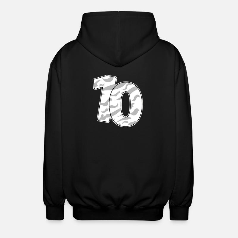 10 - Unisex Kapuzenjacke - Schwarz