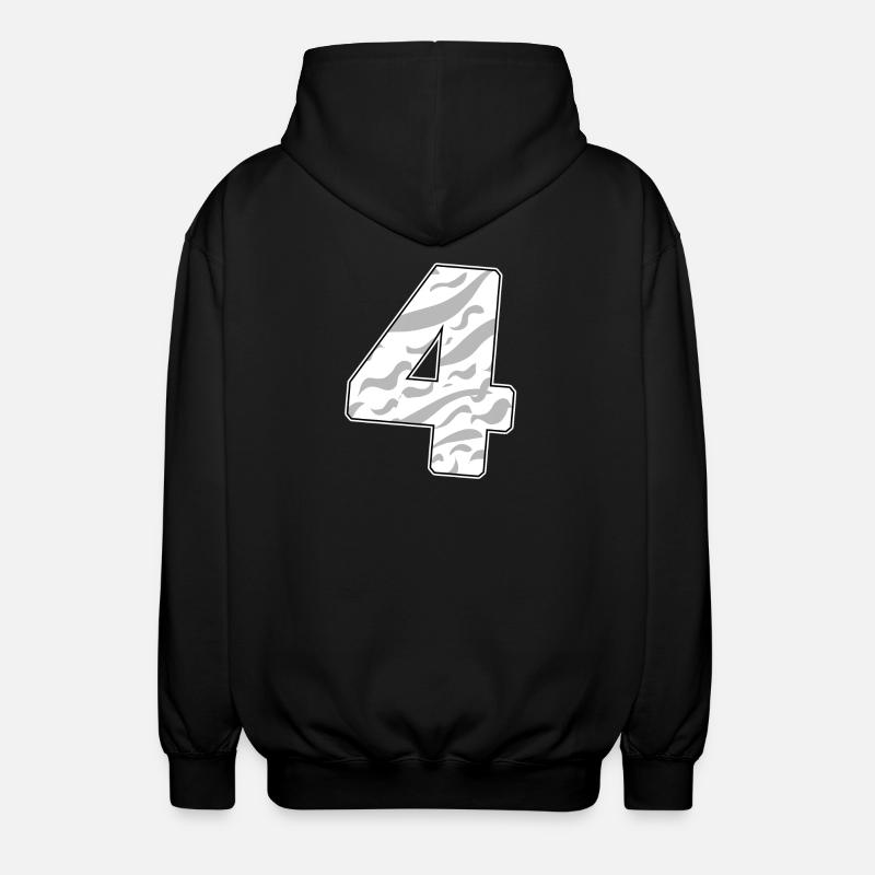 4 - Four - Unisex Hooded Jacket - black